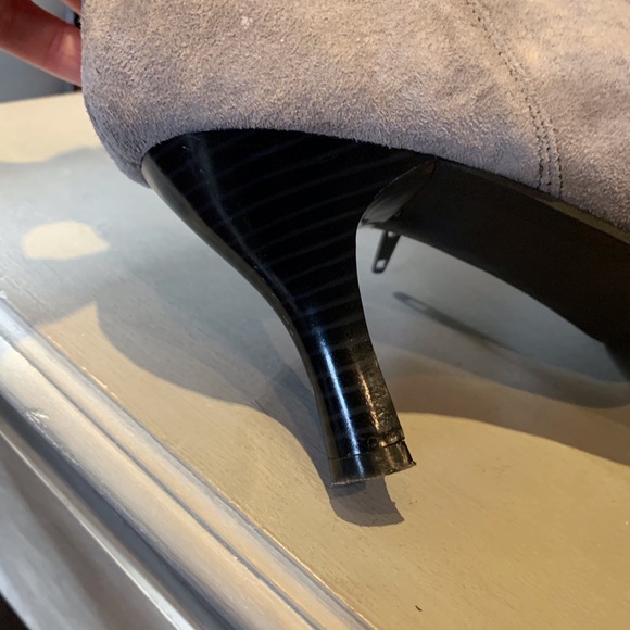 Gray Suede Ankle Boots - Picture 4 of 8